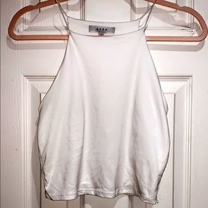 High Neck White Tank